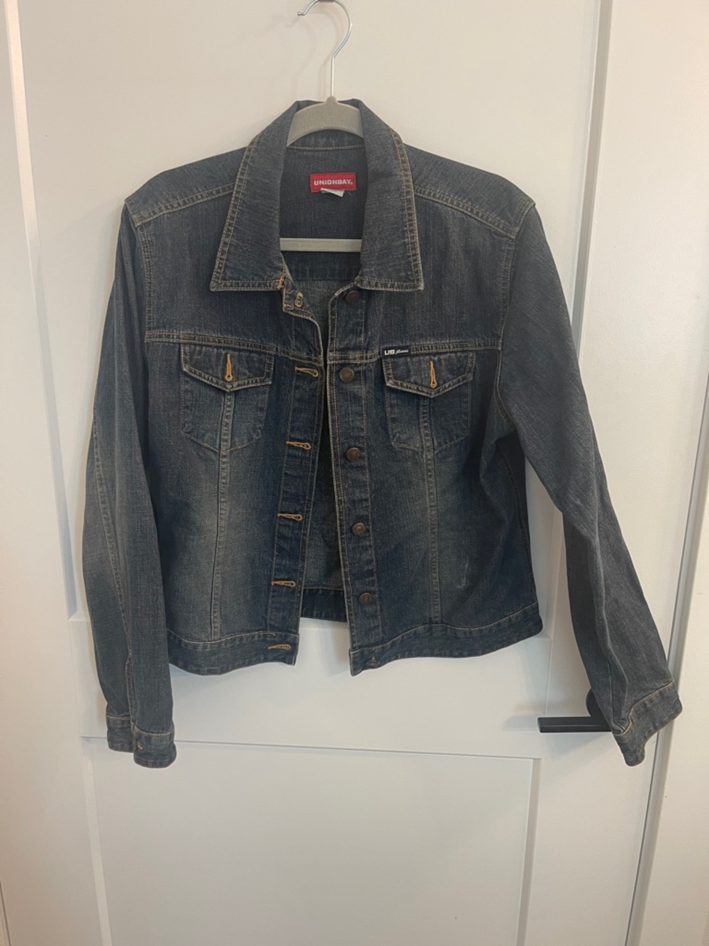 UNIONBAY Women’s Dark Wash Denim Jacket Sz L